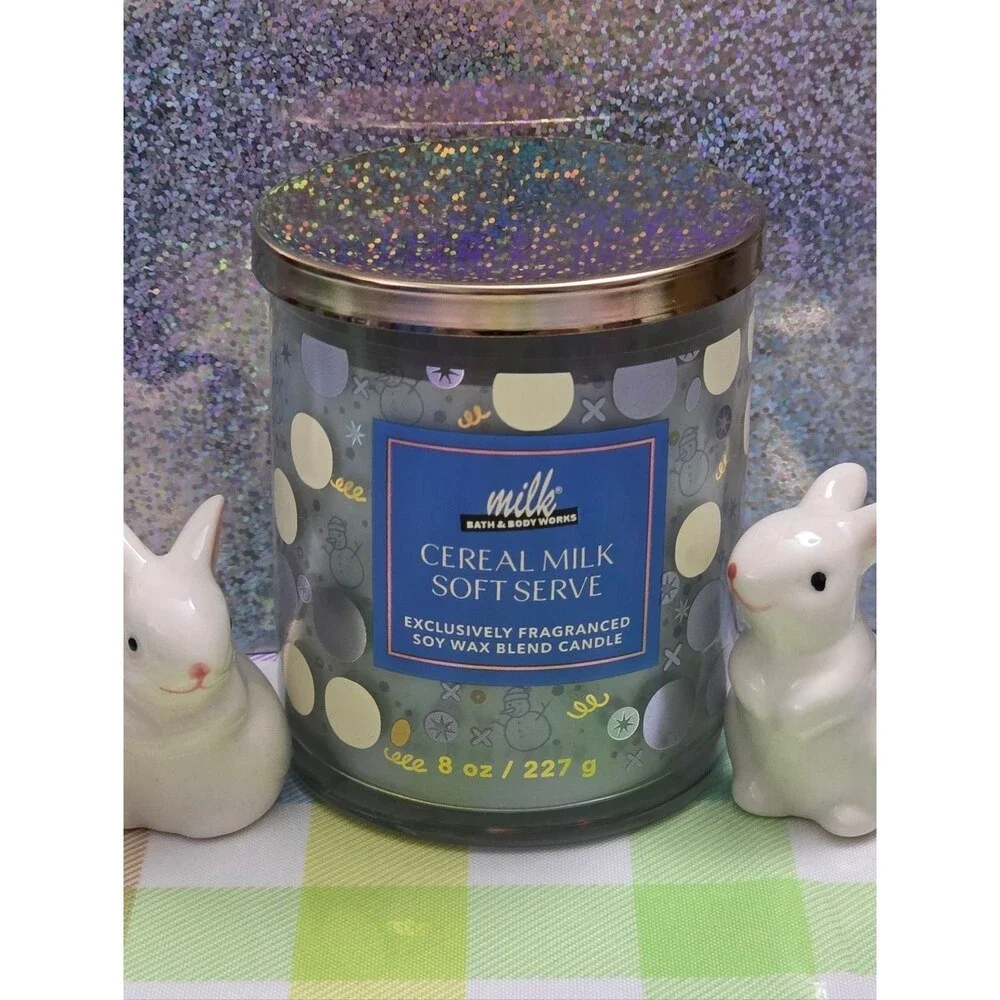 Bath & Body Works Cereal Milk Soft Serve Body Care & Candle Set NEW Rare